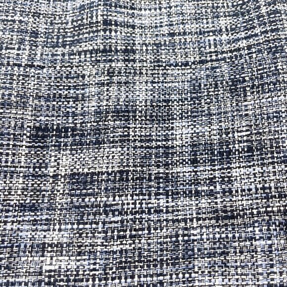 Liz Claiborne Petite 10P Navy Tweed Pea Coat 100% Silk Shell Button Front Jacket - Picture 12 of 13